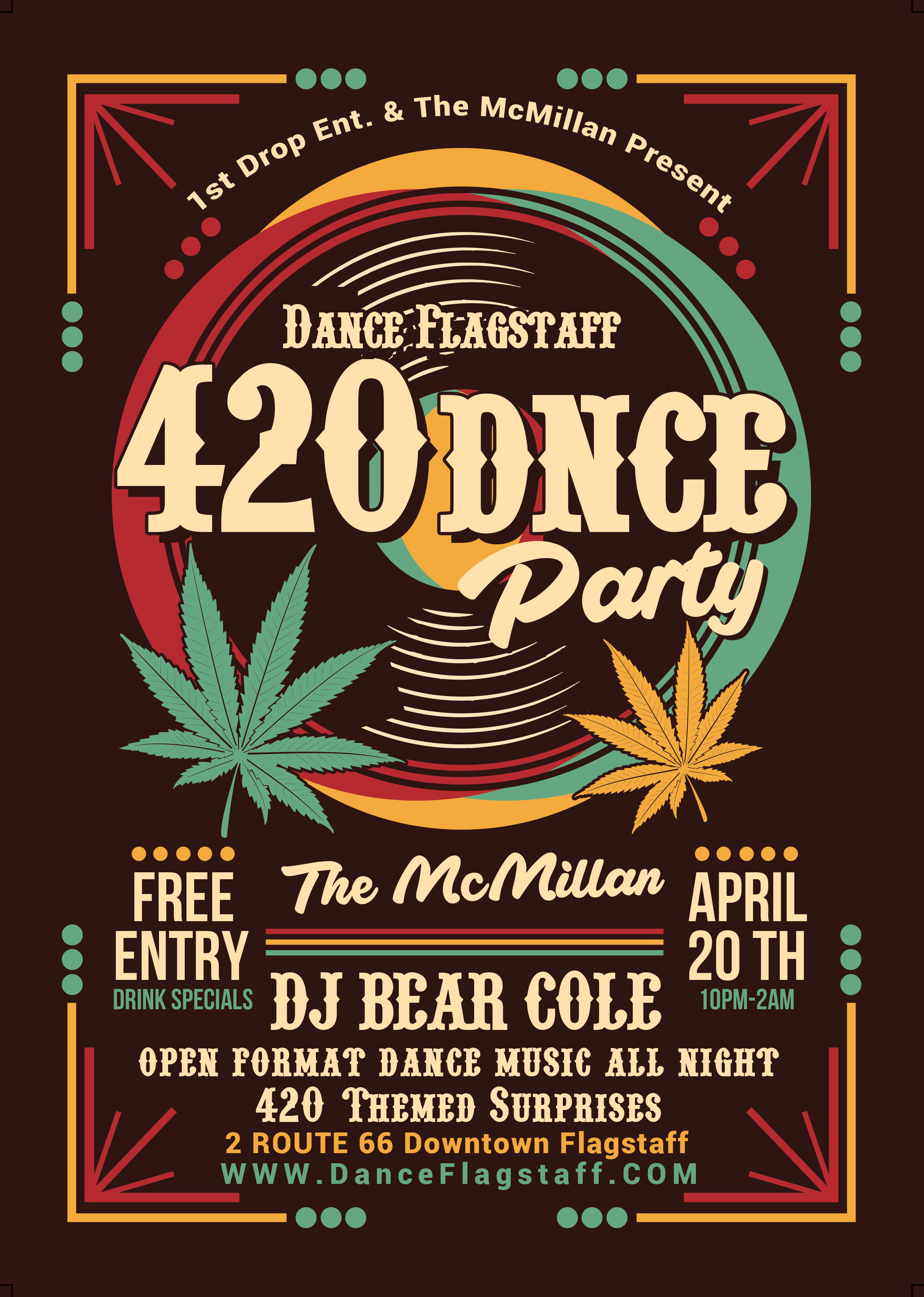 420 Dance Party at The McMillan flyer