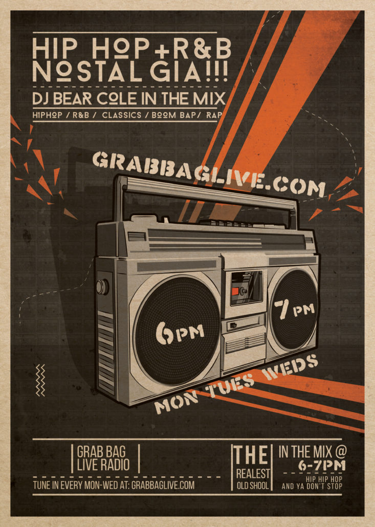 Hip Hop and R&B Nostalgia radio flyer