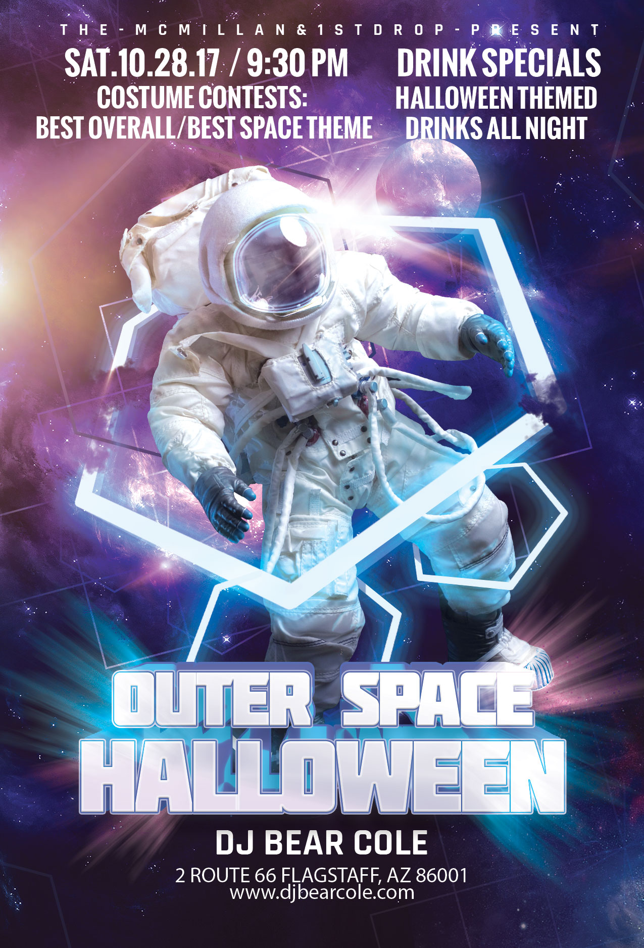 Outer Space Halloween flyer