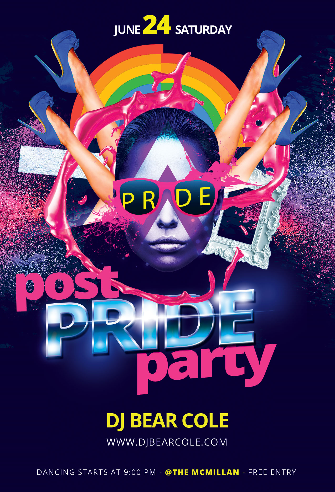 Post Pride Party with DJ Bear Cole flyer
