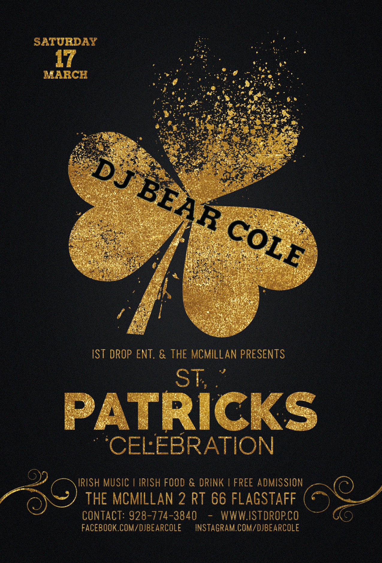 St Patrick’s celebration flyer