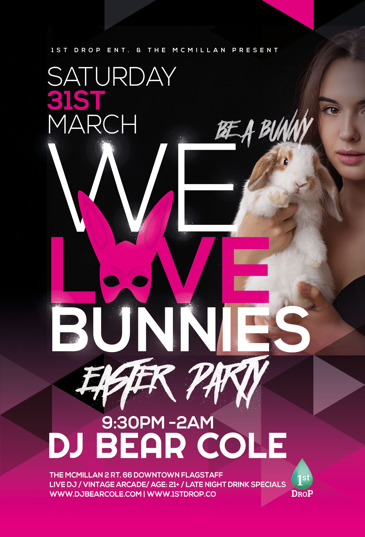 We Love Bunnies Easter Party flyer